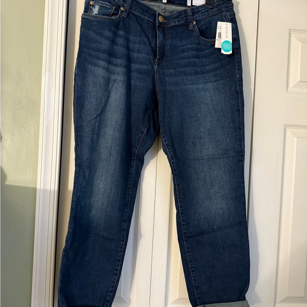 STS Blue Women’s Darren Roll Cuffed Girlfriend Jeans Midrise NWT
